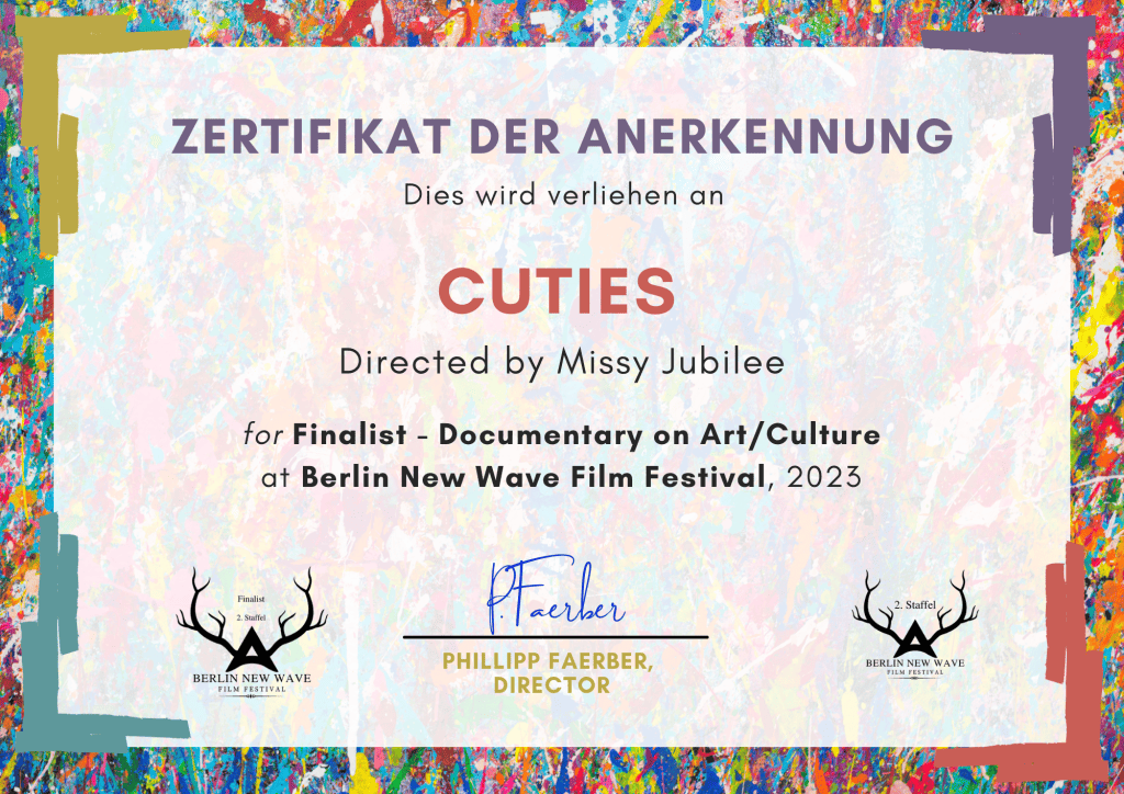 Missy Jubilees Cuties Finalist Berlin New Wave Film Festival